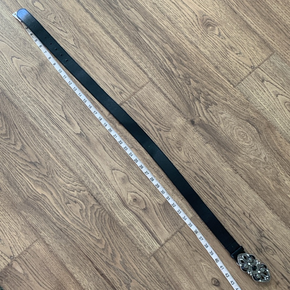 Leatherock Black and Silver Ornate BeltXL - Picture 5 of 6